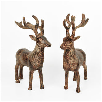 Cervo in piedi, confezione 2 pezzi cm 22X8X29