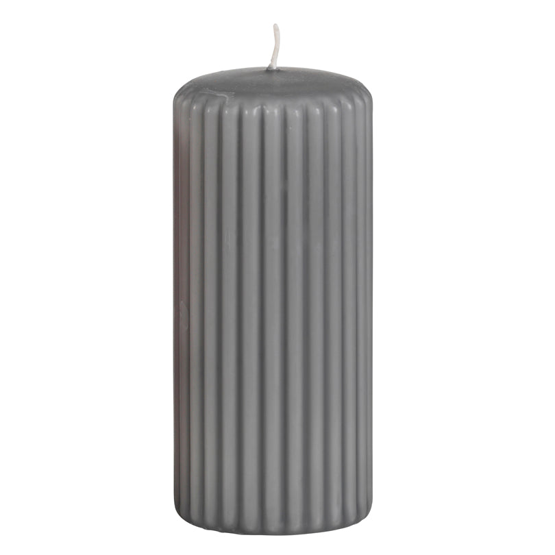 Candela a colonna con scanalatura cm Ø5,8x13