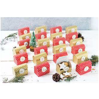 Calendario dell'avvento Baule, 48 pezzi cm  7x4,5x5,5