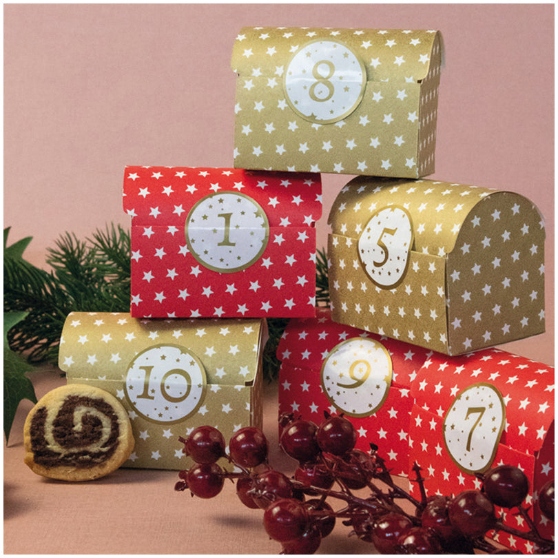 Calendario dell'avvento Baule, 48 pezzi cm  7x4,5x5,5