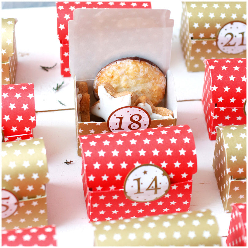 Calendario dell'avvento Baule, 48 pezzi cm  7x4,5x5,5