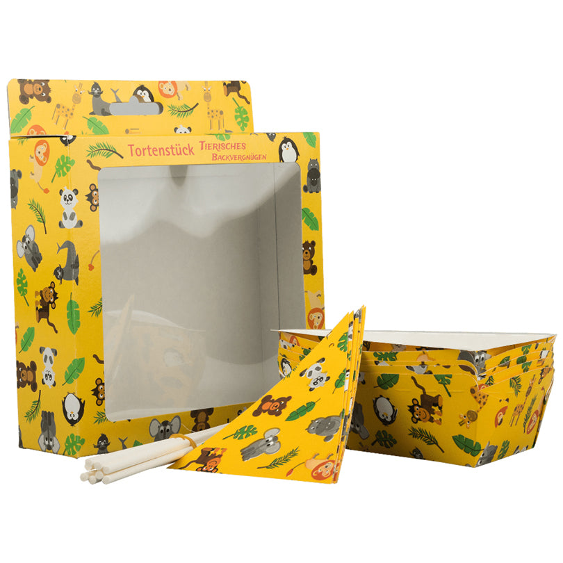 Kit stampo a forma di fetta di torta Zoo, 27 pezzi ml 180/cm  11x7,5x3,