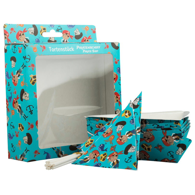 Kit stampo a forma di fetta di torta Pirata, 27 pezzi ml 180/cm  11x7,5x3,