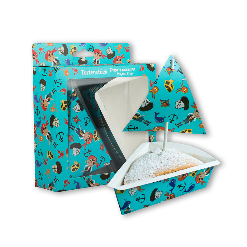 Kit stampo a forma di fetta di torta Pirata, 27 pezzi ml 180/cm  11x7,5x3,