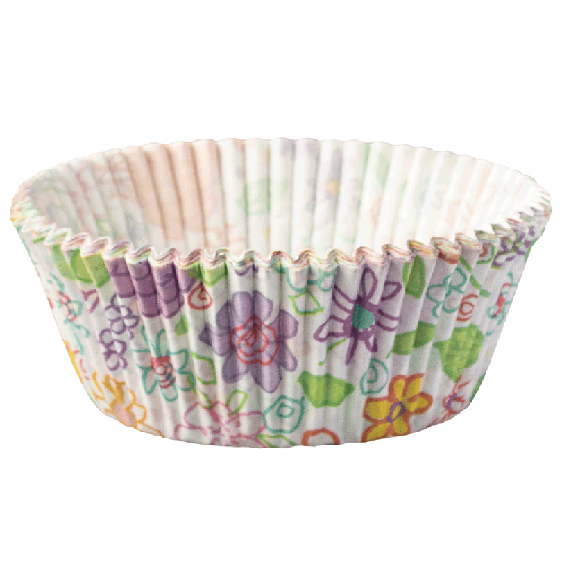 Pirottini Muffin/Cupcake "Prato fiorito", confezione 60 pezzi cm Ø5x2,5