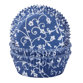 Pirottini Muffin/Cupcake "Classico Blu", confezione 60 pezzi cm Ø5x2,5