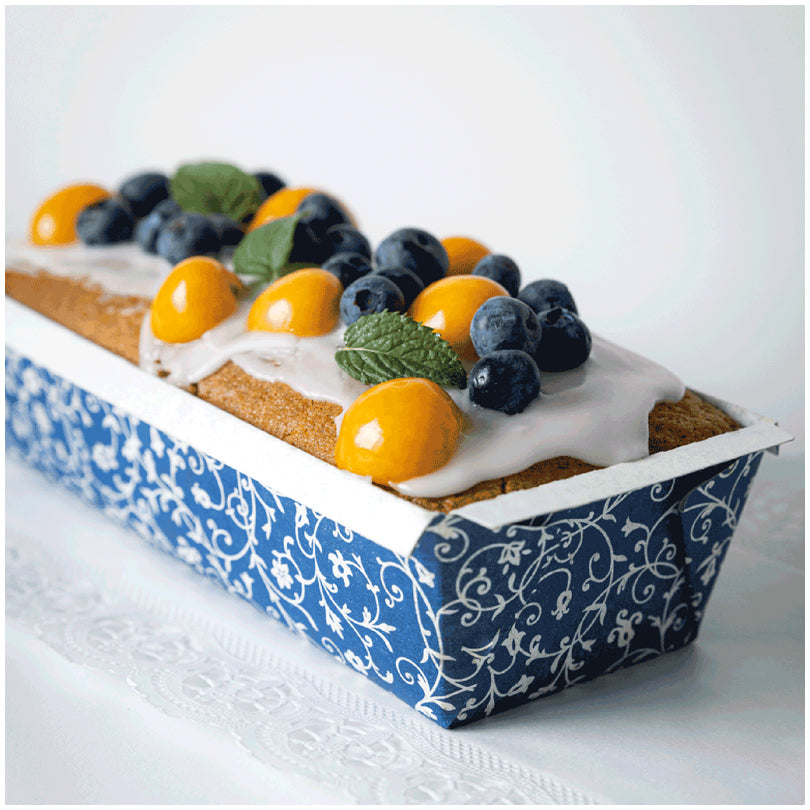 Stampo Plumcake XXL "Classico Blu", confezione 3 pezzi cm 20x7x5,5/ml 700