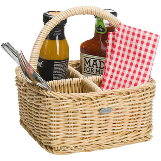 Cesto con 4 scompratimenti cm 19x19x22