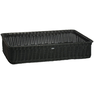 Cesto rettangolare con telaio in acciaio inossidabile cm 60x40x13