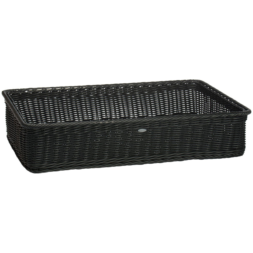 Cesto rettangolare con telaio in acciaio inossidabile cm 60x40x13
