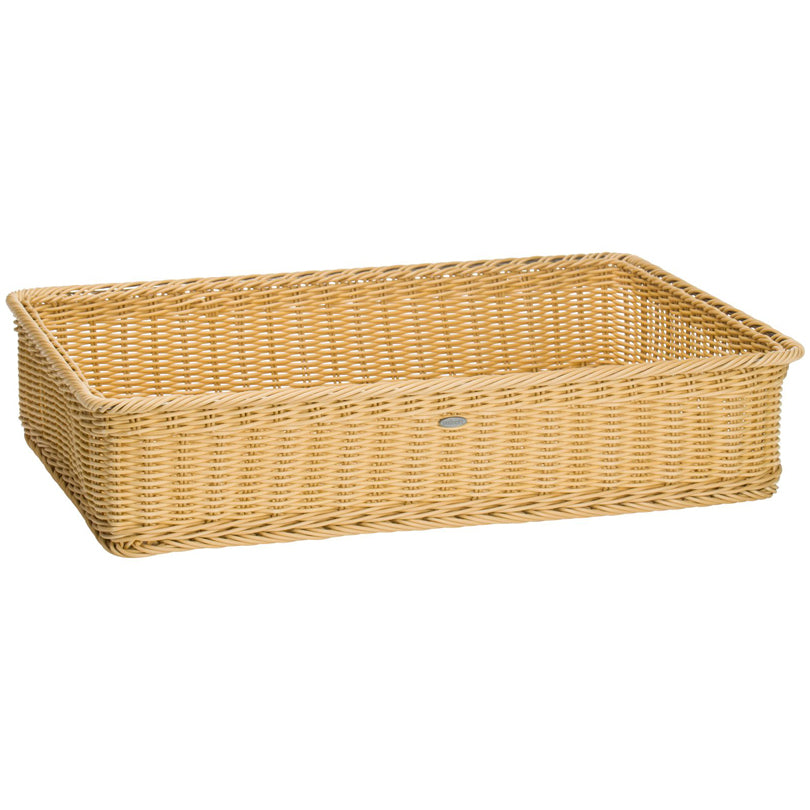 Cesto rettangolare con telaio in acciaio inossidabile cm 60x40x13