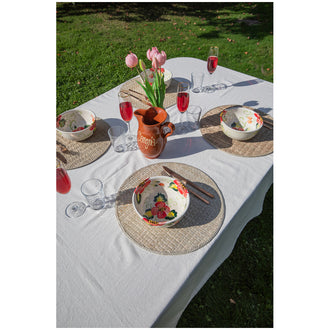 Tovaglietta all'americana tonda intrecciata "Yara" cm Ø38