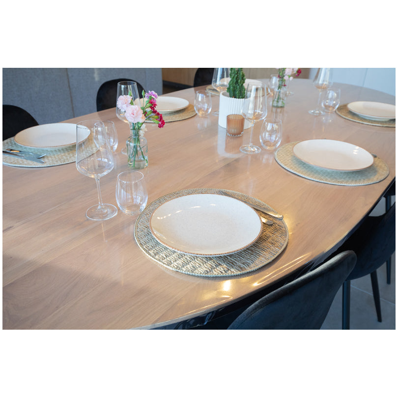 Tovaglietta all'americana tonda intrecciata "Yara" cm Ø38