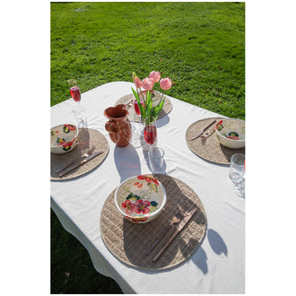 Tovaglietta all'americana tonda intrecciata "Callia" cm Ø38