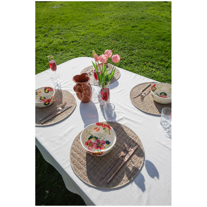 Tovaglietta all'americana tonda intrecciata "Callia" cm Ø38