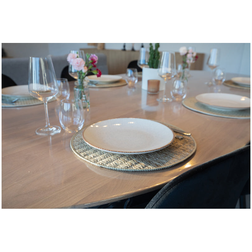 Tovaglietta all'americana tonda intrecciata "Callia" cm Ø38