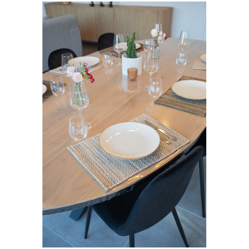 Tovaglietta all'americana rettangolare "Aster", intrecciata cm 30x45