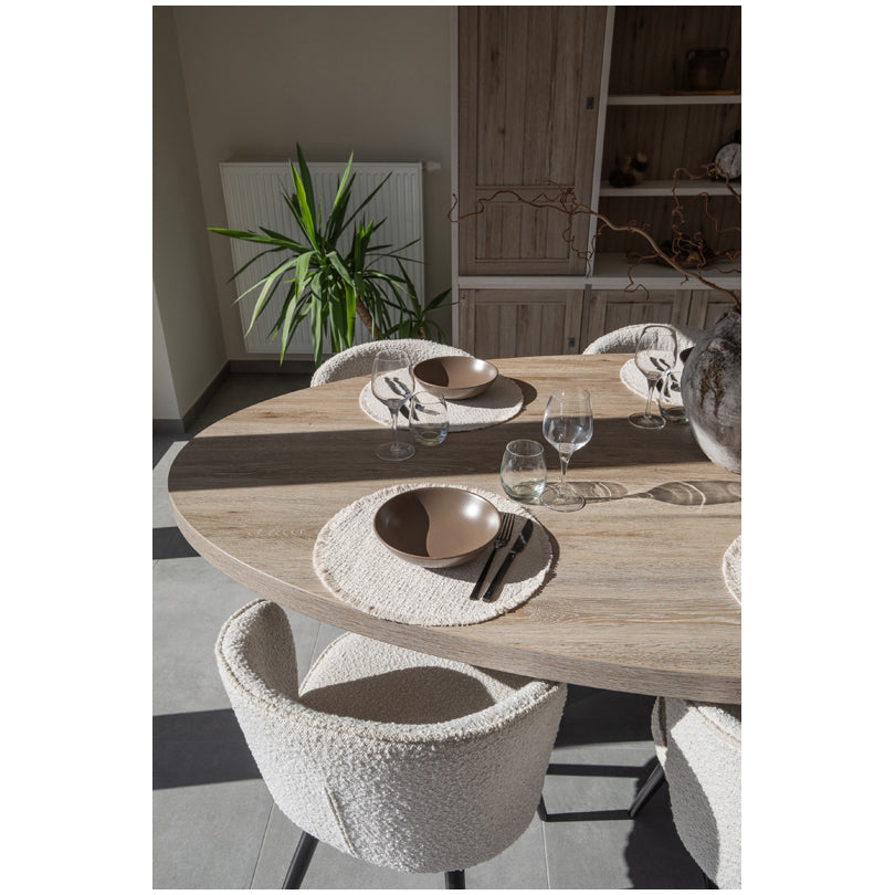 Tovaglietta all'americana tonda "Lina", utilizzabile su entrambi i lati cm Ø38