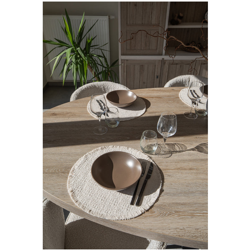 Tovaglietta all'americana tonda "Lina", utilizzabile su entrambi i lati cm Ø38