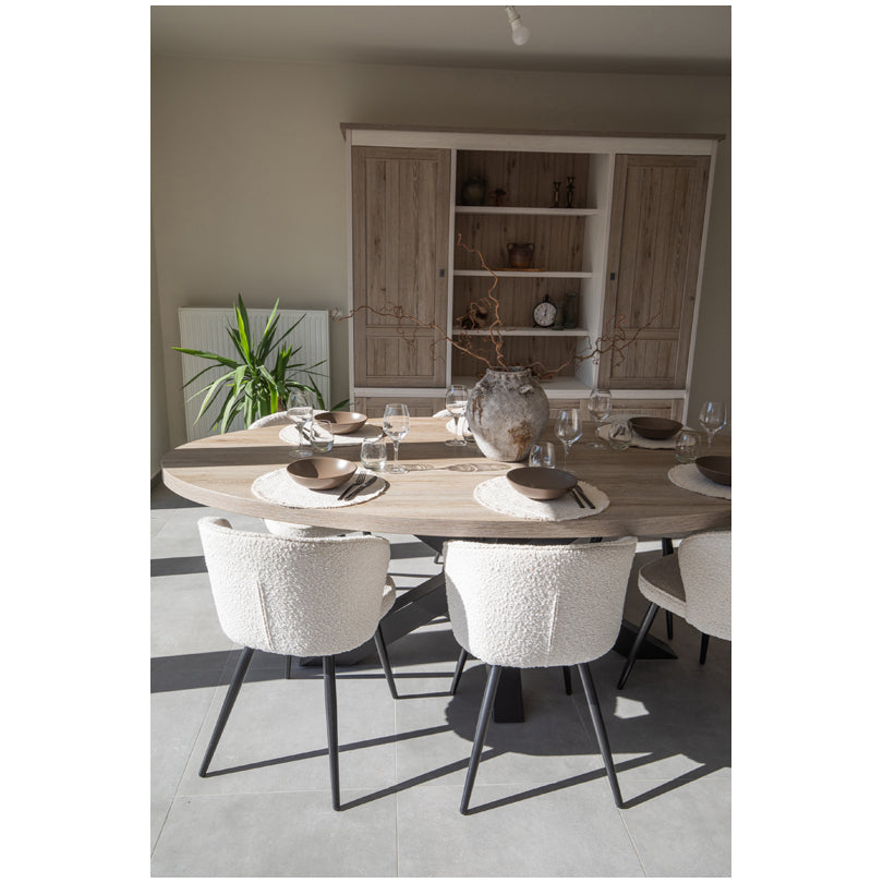 Tovaglietta all'americana tonda "Lina", utilizzabile su entrambi i lati cm Ø38