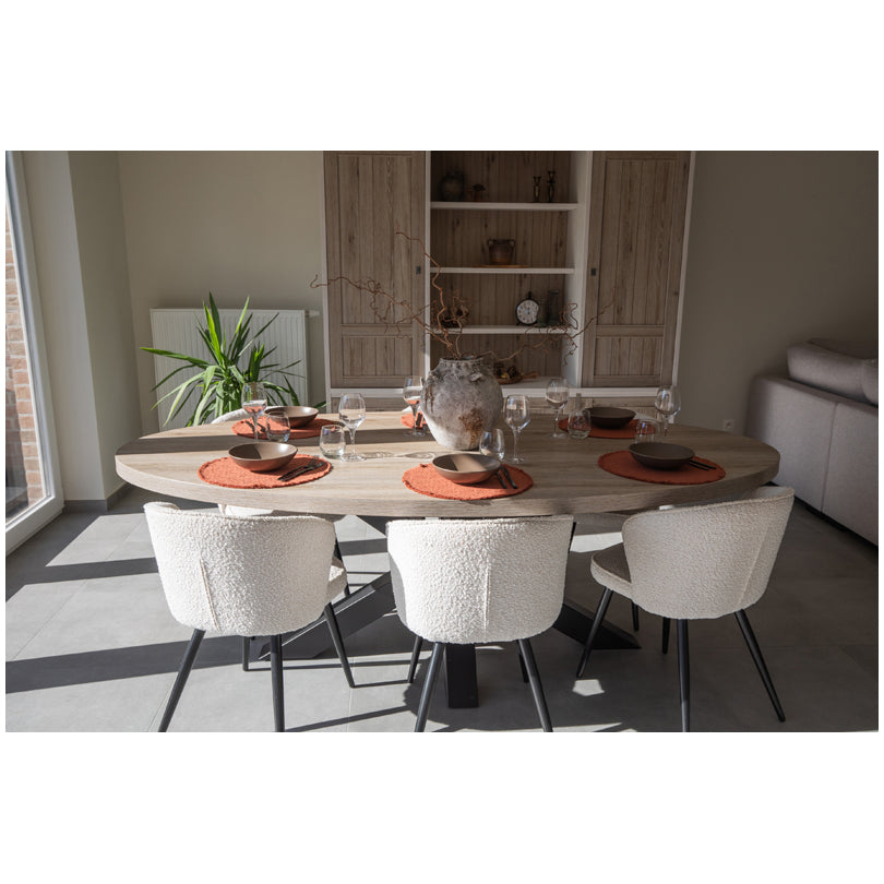 Tovaglietta all'americana tonda "Lina", utilizzabile su entrambi i lati cm Ø38