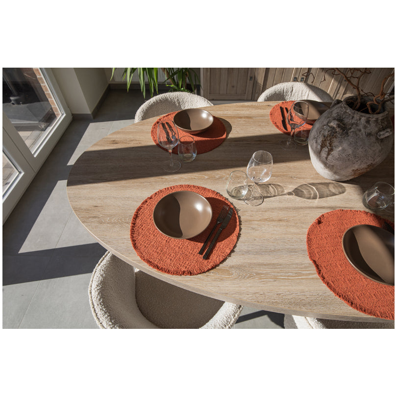 Tovaglietta all'americana tonda "Lina", utilizzabile su entrambi i lati cm Ø38