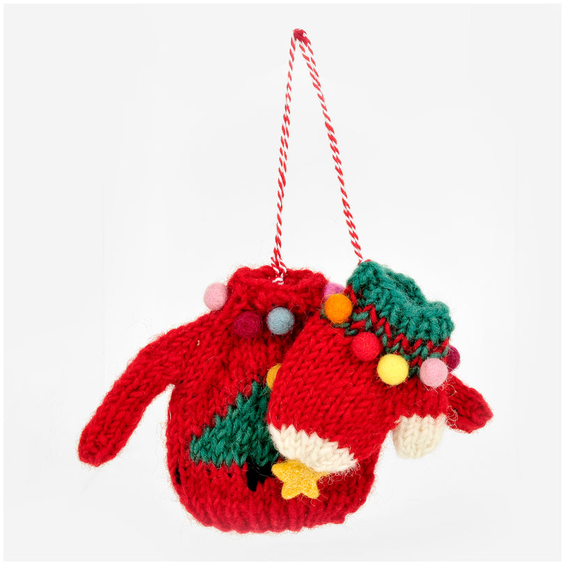 Addobbo Maglia e Guanto, confezione assortita da 2 pezzi cm 8/9