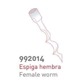 Verme ricarica per cavatappi femmina
