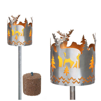 Set fiaccola da giardino "Fiamma", 1 truciolo incluso cm Ø15x127