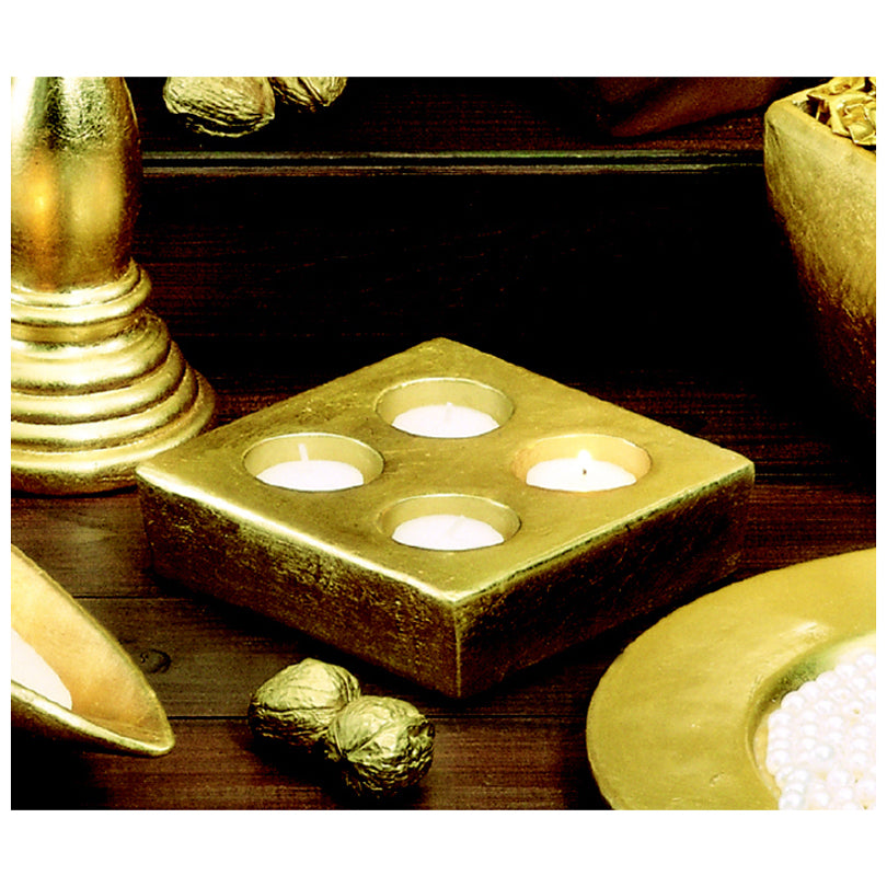 PORTALUM.X 4 LUM.ORO CM15X15X4