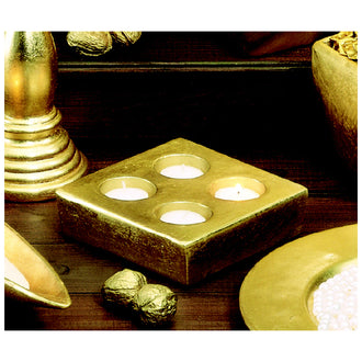 PORTALUM.X 4 LUM.ORO CM15X15X4