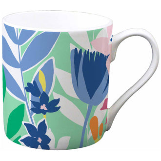 Mug Flower Collage light green ml 350/cm Ø8,5x8,5