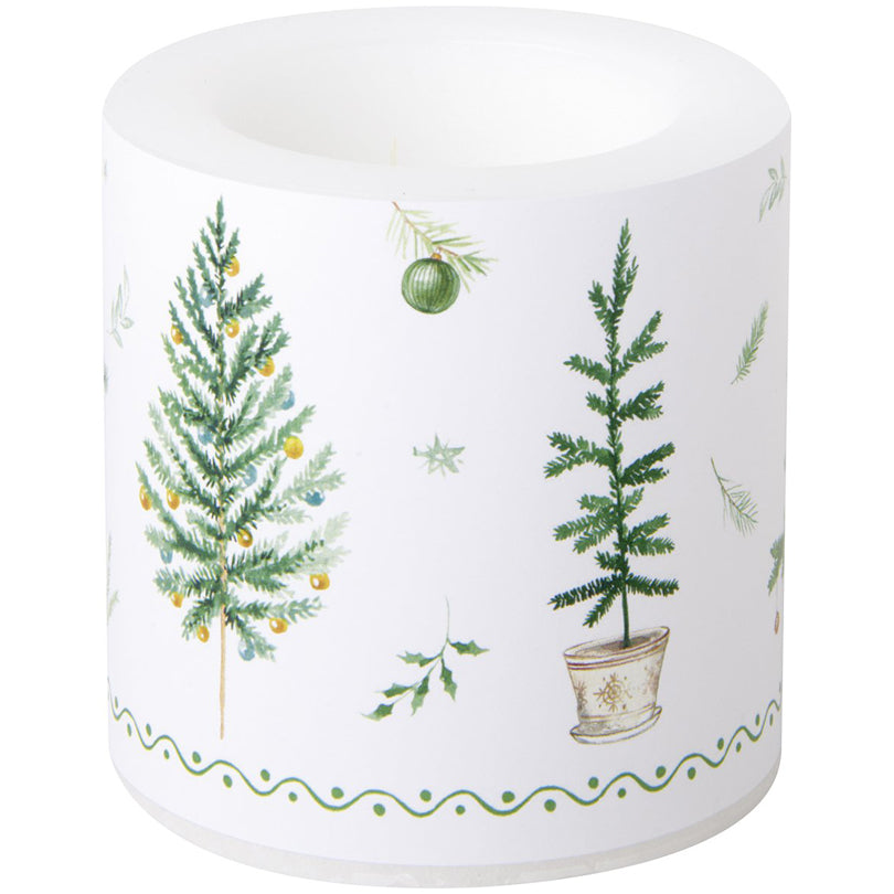 Lume piccolo tondo Festive Holidays green cm Ø7,5x7,5