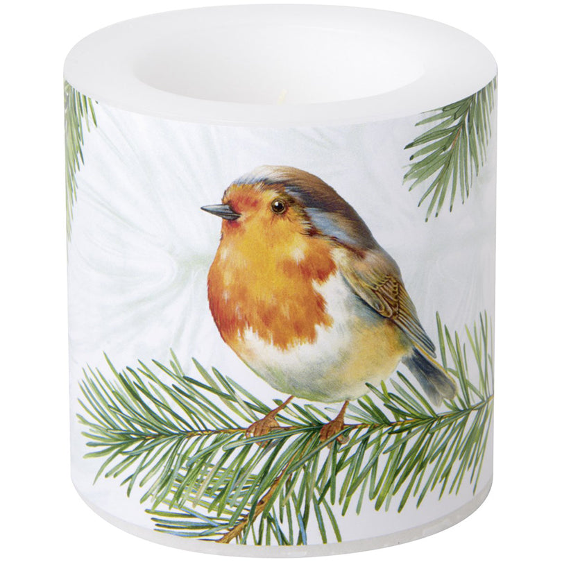 Lume piccolo tondo Charming Robin green cm Ø7,5x7,5