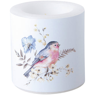 Lume piccolo tondo Softly Faded Birds light blue cm Ø7,5x7,5