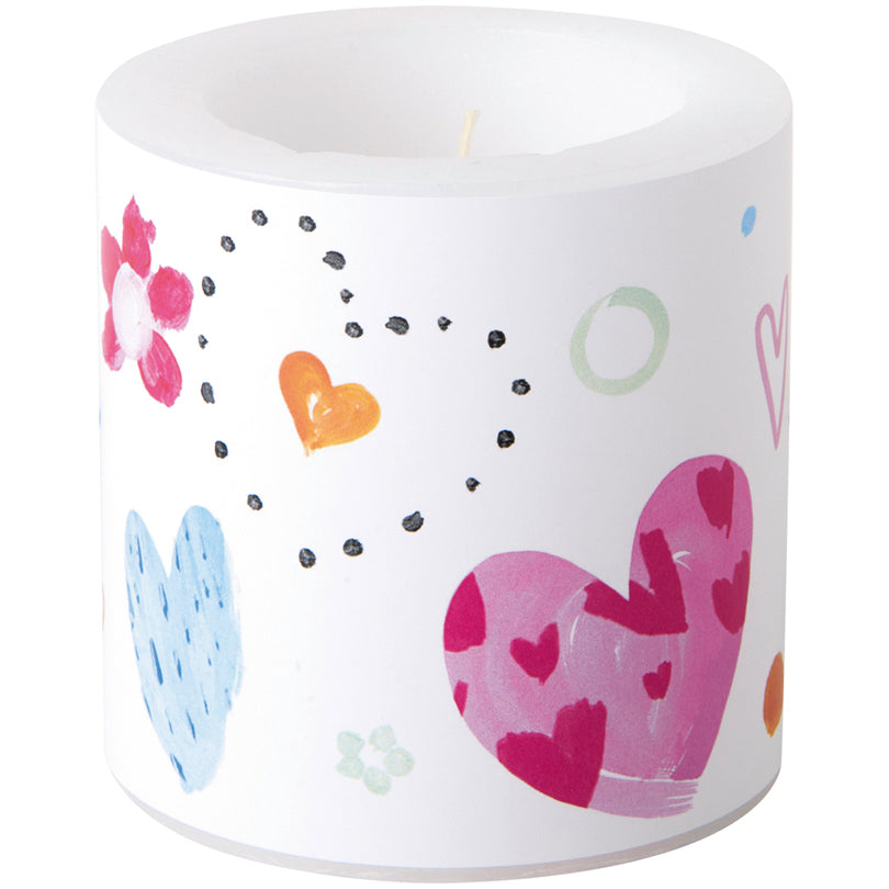 Lume piccolo tondo Joyful Hearts orange cm Ø7,5x7,5