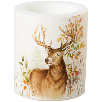 Lume tondo Hunted Deer cream cm Ø9x10,5