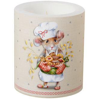 Lume tondo Anna Baked cream red cm Ø9x10,5