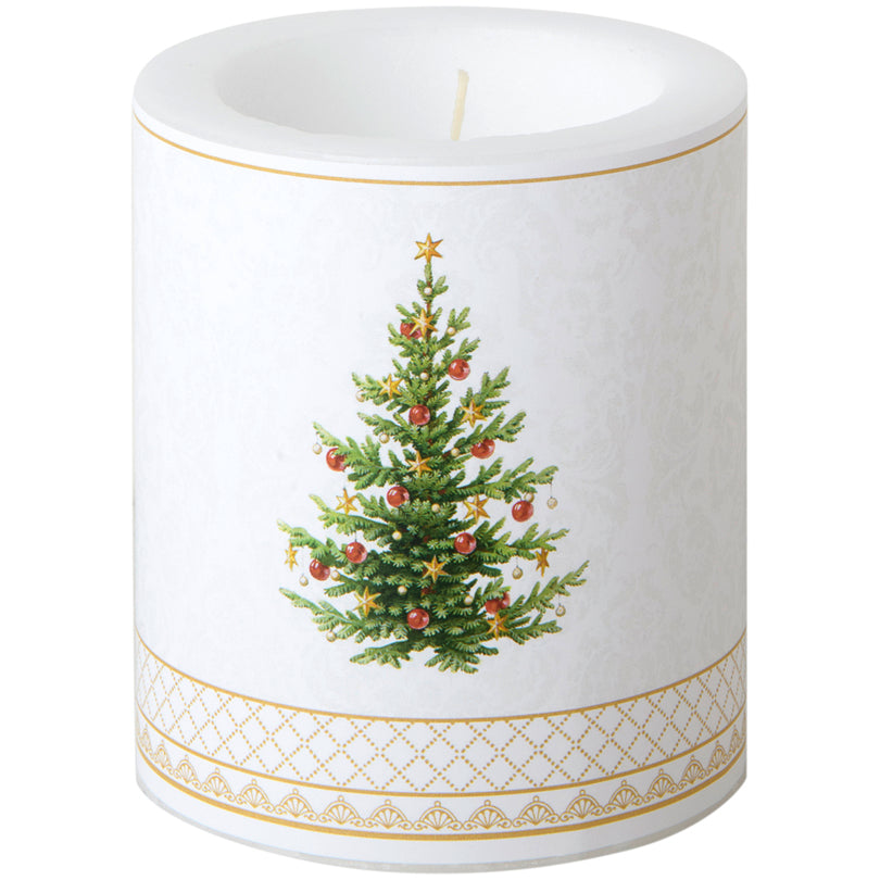 Lume tondo Classic Christmas Tree gold cm Ø9x10,5