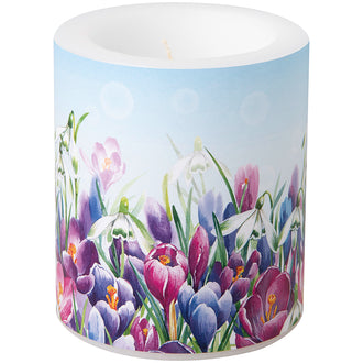 Lume tondo Crocus light blue cm Ø9x10,5