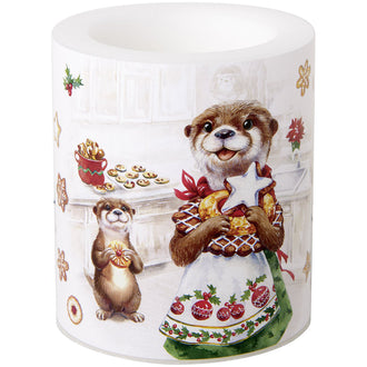 Lume tondo Otter Family Baked cream cm Ø9x10,5