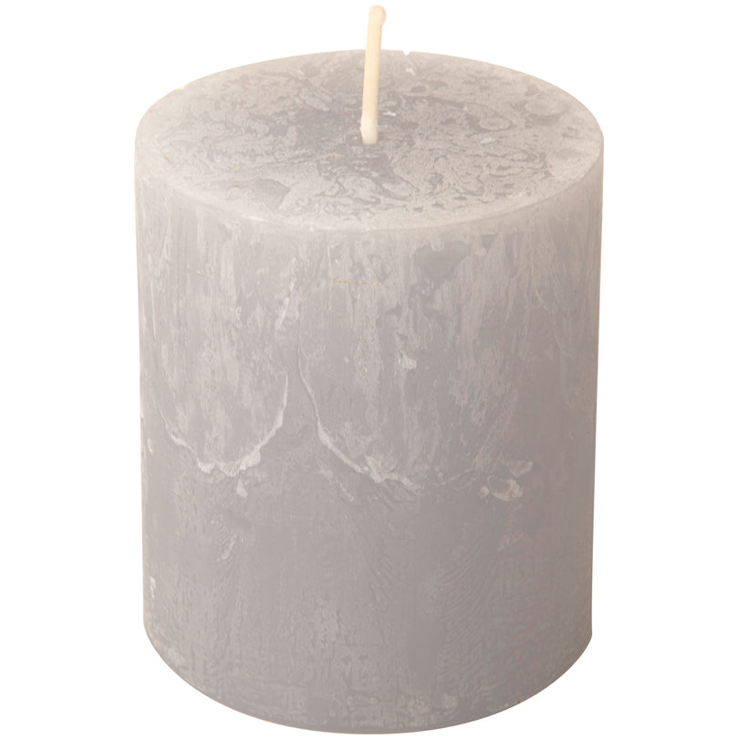 Candela cilindrica silver cm Ø7x8