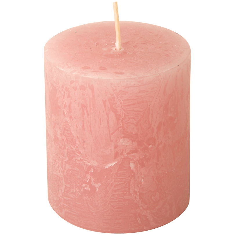Candela cilindrica old rose cm Ø7x8