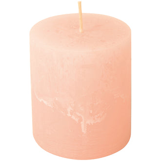 Candela cilindrica light rose cm Ø7x8