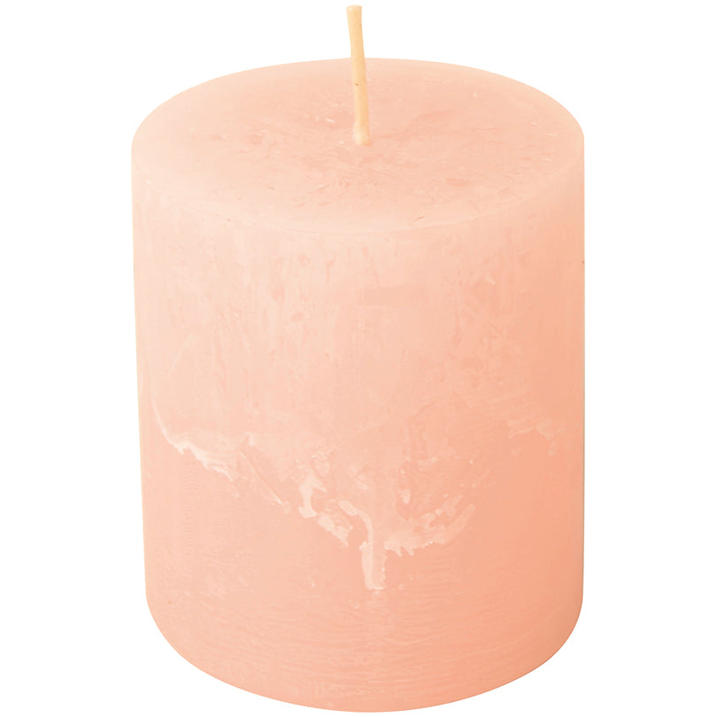 Candela cilindrica light rose cm Ø7x8