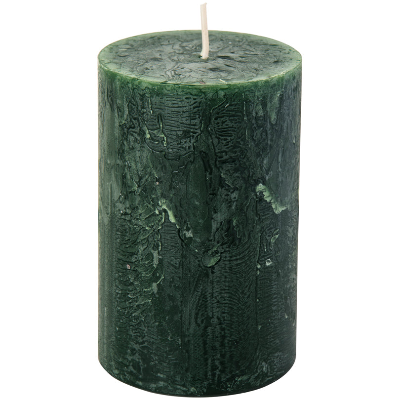 Candela cilindrica dark green cm Ø7x11