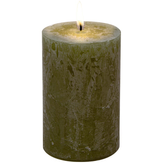 Candela cilindrica olive cm Ø7x11