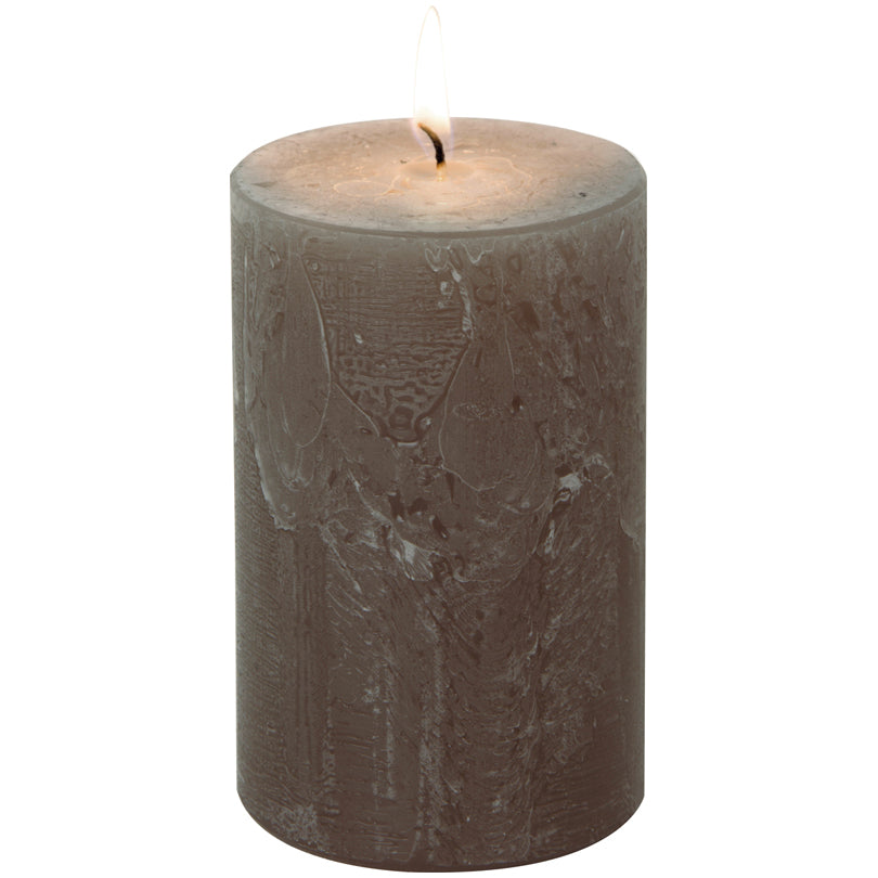 Candela cilindrica taupe cm Ø7x11