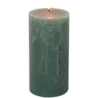 Candela cilindrica green cm Ø7x14