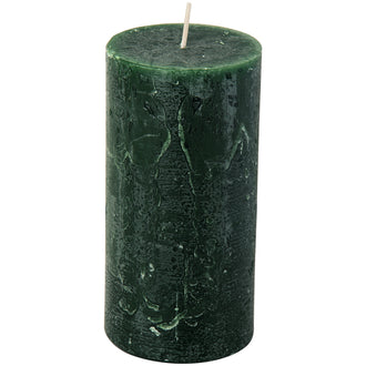 Candela cilindrica dark green cm Ø7x14